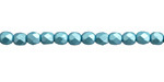 Czech Glass Matte Metallic Aquamarine Fire Polished Round 4mm
