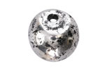 Mykonos Metalized Ceramic Antique Silver Pinch Teardrop 20x24mm