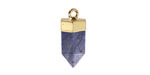 Dumortierite Point w/ Gold Finish 8x16mm