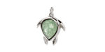 Green Strawberry Quartz w/ Silver Finish Sea Turtle Focal 15x19mm
