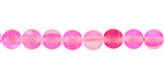 Fuchsia Fused Glass AB (matte) Round 6mm