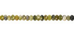 Yellow Opal Faceted Rondelle 2x4mm
