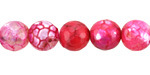 Fuchsia Fire Agate Faceted Round 10mm