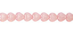 Czech Glass Pink Opal Heart 6mm