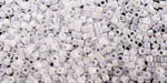 Miyuki Delica White Pearl AB (DBM0202) 10/0 Seed Bead