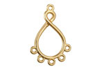 Satin Hamilton Gold (plated) Twisted Teardrop Chandelier Focal 34x22mm