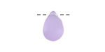 Periwinkle Beach-Style Glass Teardrop Focal 14x10mm
