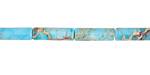 Ocean Blue Impression Jasper Tube 13x4mm