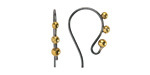 Nina Designs Sterling Silver Black Finish Ear Wire w/ Bronze Granulation 14x21mm