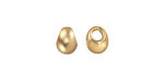 Satin Hamilton Gold (plated) Large Hole Teardrop Bead 7x9mm
