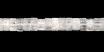 Rock Crystal Quartz Microfaceted Heishi 3x6mm