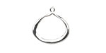 Amoracast Sterling Silver Organic Drop 18x16mm