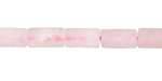 Rose Quartz (matte) Tube 10-12x6mm