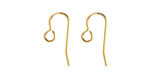 Gold (plated) Stainless Steel Earwire w/ Loop 20x8mm