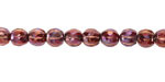 Czech Glass Ruby Red w/ Iris Luster & Copper Wash Faceted Melon 6mm