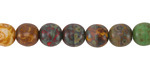 Czech Glass Matte Multi Color Picasso Druk Mix 8mm