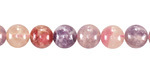 Pink Purple Tourmaline Quartz (A) Round 8mm