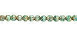 Czech Glass Aquamarine Waters Picasso Lantern 4mm