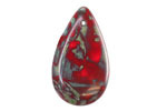 Czech Glass Red Picasso Teardrop 18x30mm