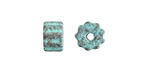 Mykonos Metalized Ceramic Copper Patina Bumpy Short Tube 7x9mm