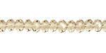 Greige Crystal Faceted Rondelle 6mm