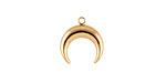 Gold (plated) Stainless Steel Crescent Focal 14x15mm