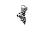 TierraCast Antique Silver (plated) Bat Charm 12x23mm