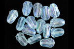 Czech Glass Aquamarine AB Tulip 12x8mm