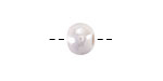 Mykonos Ceramic Iridescent White Rondelle 8.5x10mm