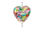 Grace Lampwork Surprise Party Heart 19-20mm