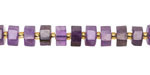 Amethyst Microfaceted Hexagon Heishi 4x8mm