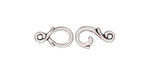 50-Pack Silver Plated Hook & Eye Clasps 25mm X 9mm For Necklaces Jewelry Making