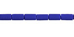 Opaque Royal Blue Beach-Style Glass Tube 8x4mm
