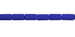 Opaque Royal Blue Beach-Style Glass Tube 8x4mm