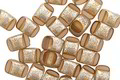 Czech Glass Matubo Sand w/ Silver Tri-cut 2/0 Seed Bead