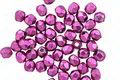 Czech Glass ColorTrends: Sueded Gold Fuchsia Red Fire Polished Round 2mm