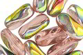 Czech Glass Rosaline Vitrail Twisted Rice 13x6mm