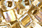 TOHO Crystal (with Gold Lining) Cube 3mm Seed Bead