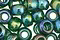 TOHO Transparent Rainbow Green Emerald Round 8/0 Seed Bead