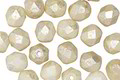 Czech Glass Beige Silver Champagne Fire Polished Round 6mm