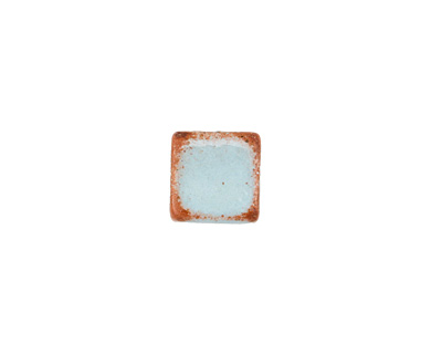 Greek Pueblo Ceramic Arctic Blue Cube 9-10mm